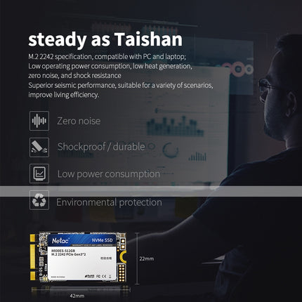 Netac N930ES 512GB M.2 2242 PCIe Gen3x2 Solid State Drive
