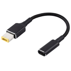 PD 100W 18.5-20V Square Plug to USB-C / Type-C Adapter Nylon Braid Cable for Lenovo