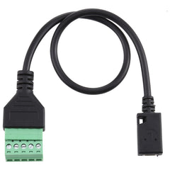 Mini 5 Pin Female to 5 Pin Pluggable Terminals Solder-free USB Connector Solderless Connection Adapter Cable, Length: 30cm, Mini 5 Pin Female