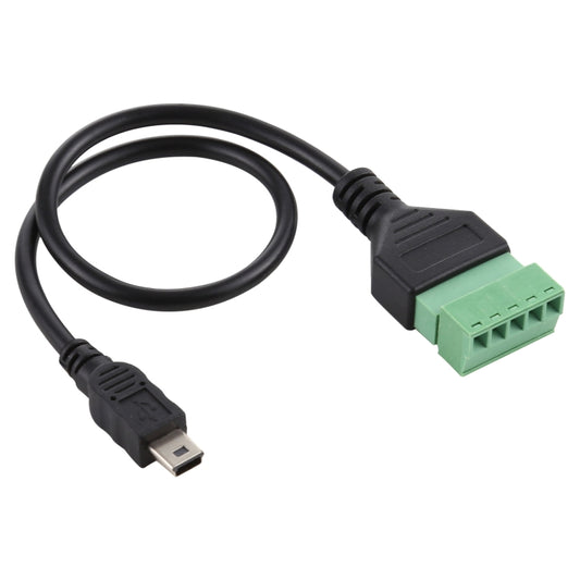 Mini 5 Pin Male to 5 Pin Pluggable Terminals Solder-free USB Connector Solderless Connection Adapter Cable, Length: 30cm, Mini 5 Pin Male