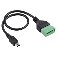 Mini 5 Pin Male to 5 Pin Pluggable Terminals Solder-free USB Connector Solderless Connection Adapter Cable, Length: 30cm, Mini 5 Pin Male