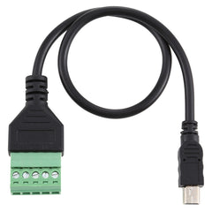 Mini 5 Pin Male to 5 Pin Pluggable Terminals Solder-free USB Connector Solderless Connection Adapter Cable, Length: 30cm, Mini 5 Pin Male