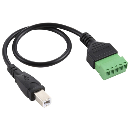 USB Type-B Male Plug to 5 Pin Pluggable Terminals Solder-free USB Connector Solderless Connection Adapter Cable, Length: 30cm, USB Type-B Male