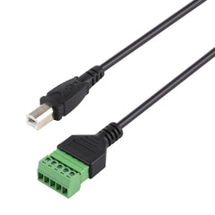 USB Type-B Male Plug to 5 Pin Pluggable Terminals Solder-free USB Connector Solderless Connection Adapter Cable, Length: 30cm, USB Type-B Male