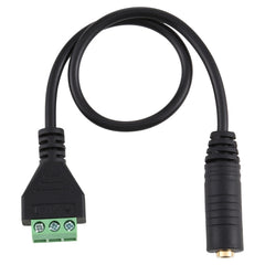 3.5mm Female to 3 Pin Pluggable Terminals Solder-free Connector Solderless Connection Adapter Cable, Length: 30cm, 3.5mm Female to 3 Pin