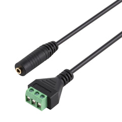 3.5mm Female to 3 Pin Pluggable Terminals Solder-free Connector Solderless Connection Adapter Cable, Length: 30cm, 3.5mm Female to 3 Pin