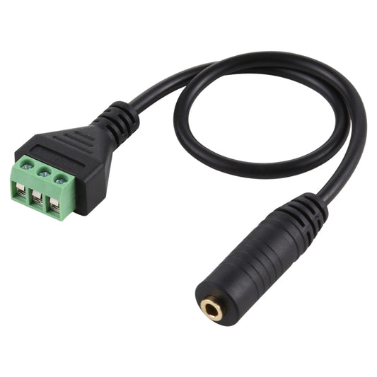 3.5mm Female to 3 Pin Pluggable Terminals Solder-free Connector Solderless Connection Adapter Cable, Length: 30cm, 3.5mm Female to 3 Pin