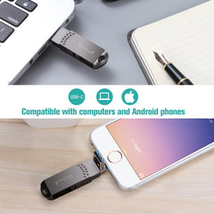 Richwell 32G Type-C + 8 Pin + USB 3.0 Metal Flash Disk with OTG Function