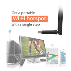 Tenda U6 Portable 300Mbps Wireless USB WiFi Adapter External Receiver Network Card with 6dBi External Antenna, U6