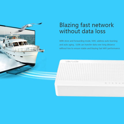 Tenda S108 8 Ports 10 / 100Mbps Fast Ethernet Network Switch LAN HUB, Tenda SG108 8 Ports White