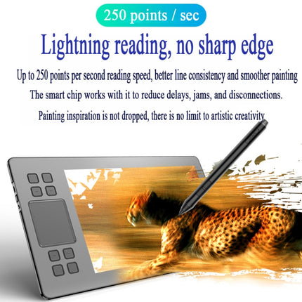 VEIKK A50 10x6 inch 5080 LPI Smart Touch Electronic Graphic Tablet, with Type-c Interface, A50