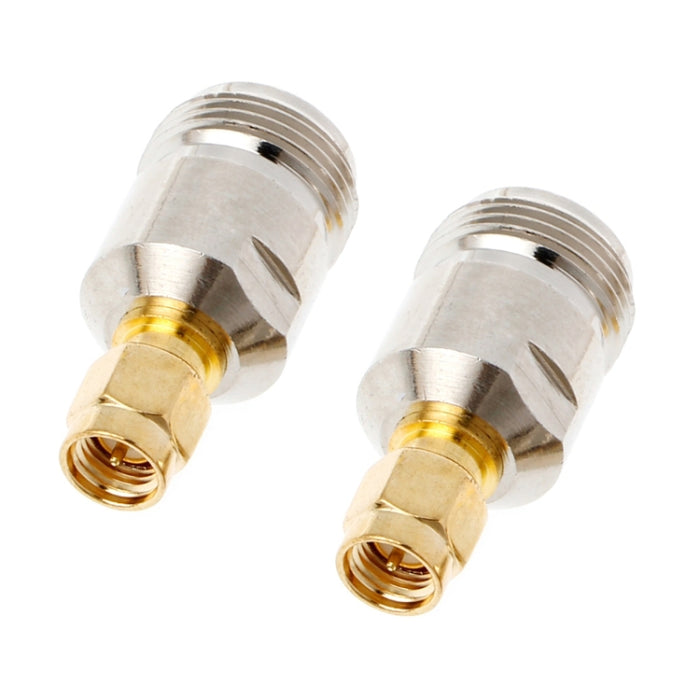 2 Stück SMA-Stecker auf N-Buchse HF-Koaxialstecker, SMA-Stecker auf N-Buchse
