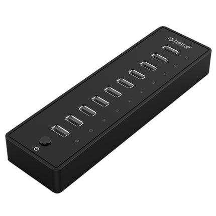 ORICO P10-U2 Hub USB 2.0 de 10 puertos con indicador LED de encendido y cable USB de 1 m (negro)