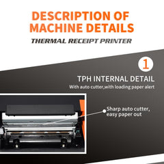 ZJ-8360 II USB and LAN Interface Auto-cutter 80mm Thermal Receipt Printer, ZJ-8360 II USB and LAN