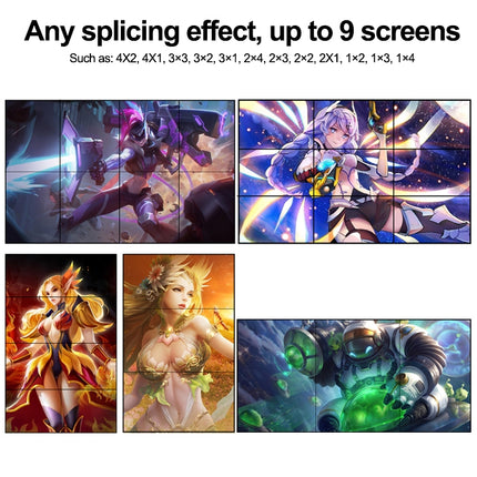 NK-BT88 4K 3X3 HDMI Video Wall Controller Multi-screen Splicing Processor with Remote Controller, EU Plug, EU Plug