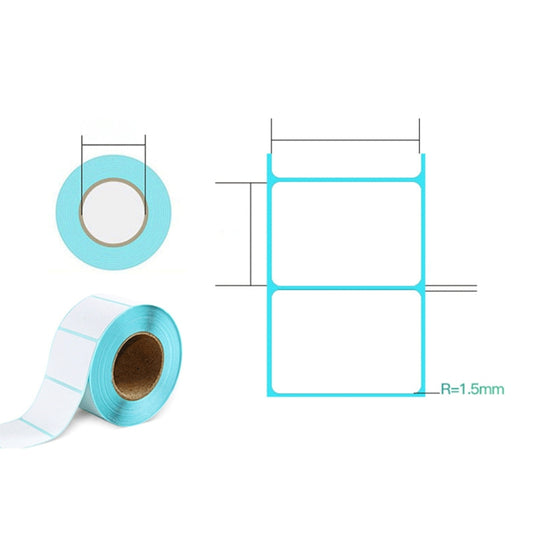 80 mm x 40 mm, 800 Blatt, selbstklebendes Thermo-Barcode-Etikettenpapier, 80 mm x 40 mm, 800 Blatt