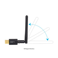 EDUP EP-AC1661 2 in 1 Bluetooth 4.2 + Dual Band 11AC 600Mbps High Speed Wireless USB Adapter WiFi Receiver, EP-AC1661 600Mbps