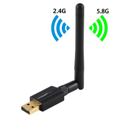 EDUP EP-AC1661 2 in 1 Bluetooth 4.2 + Dual Band 11AC 600Mbps High Speed Wireless USB Adapter WiFi Receiver, EP-AC1661 600Mbps