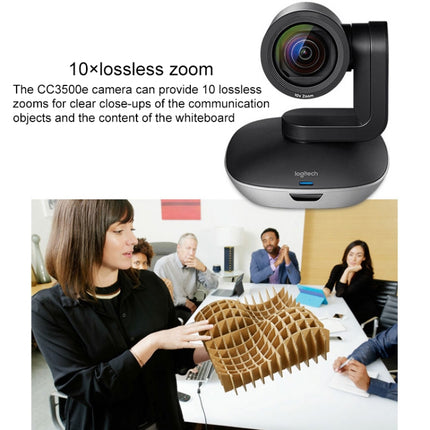 Logitech CC3500e HD 1080P Online Class Video Business Teleconference Camera, EU Plug