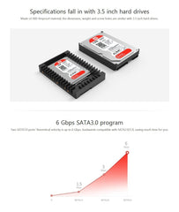ORICO 1125SS SATA 3.0 Fast Transfer Speed 2.5 to 3.5 inch Hard Drive Caddy / Convertor Enclosure