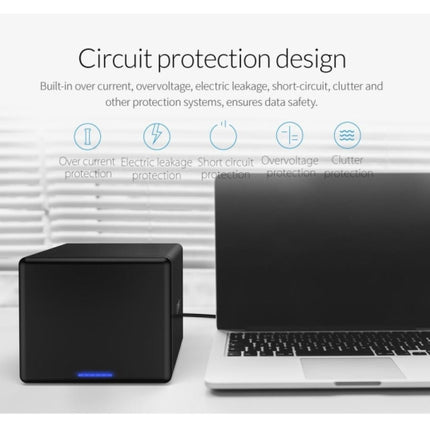 ORICO NS500-RC3 5-Bay USB-C / Type-C 3.1 auf SATA Externe Festplattenbox Aufbewahrungsgehäuse Festplattendock mit Raid für 3,5 Zoll SATA HDD, unterstützt UASP-Protokoll, USB 3.1 Type-C auf SATA mit Raid