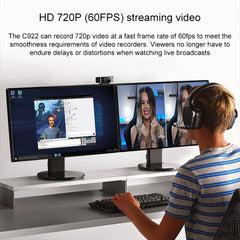 Logitech C922 HD 1080P Auto Focus Webcam with 2 Omnidirectional Microphones