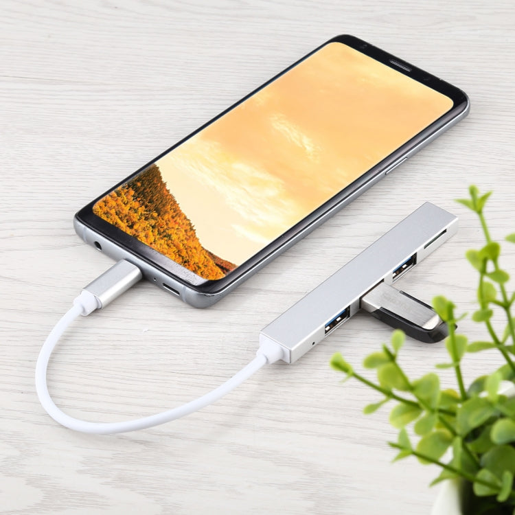 Adaptador T-818 TF + 3 x USB 3.0 a USB-C/HUB Tipo-C