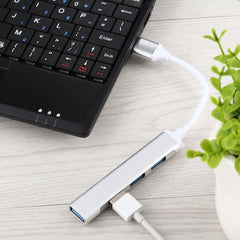 A-809 4 x USB 3.0 to USB 3.0 Aluminum Alloy HUB Adapter, A-809