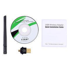 EDUP EP-AC1669 AC1300Mbps 2.4GHz & 5.8GHz Dual Band USB WiFi Adapter External Network Card with 2dbi Antenna, EP-AC1669