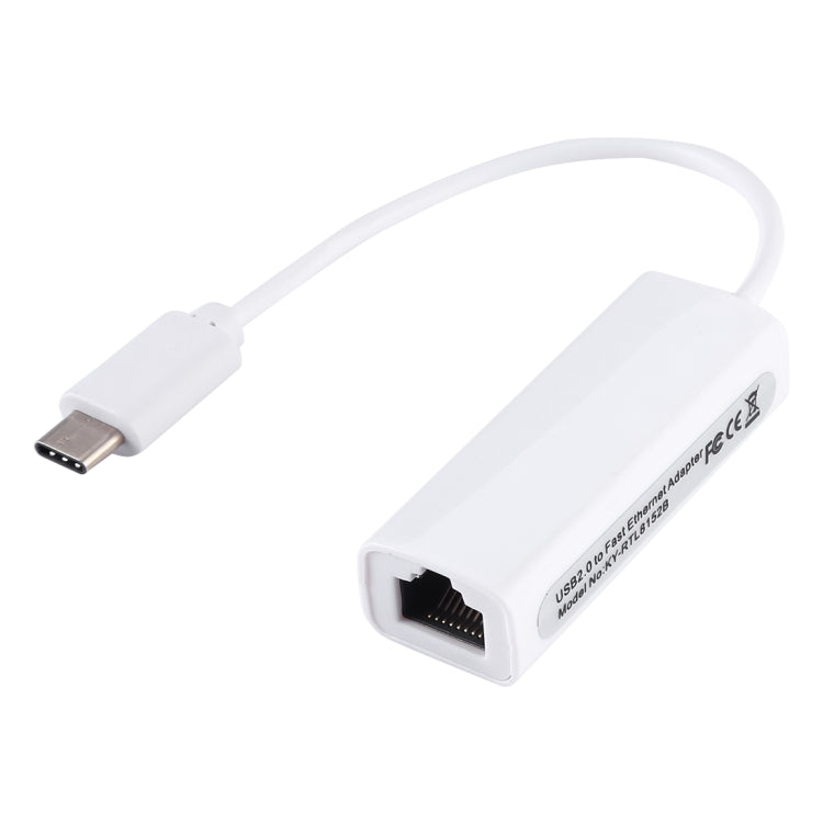 KY-RTL8152B USB-C / Type-C 10 / 100 Mbps Ethernet Adapter Network Card, USB Type-C 100Mbps