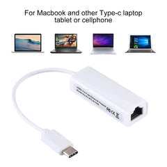 KY-RTL8152B USB-C / Type-C 10 / 100 Mbps Ethernet Adapter Network Card, USB Type-C 100Mbps