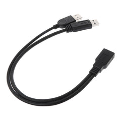 2 in 1 USB 3.0 Female to USB 2.0 + USB 3.0 Male Cable for Computer / Laptop, Length: 29cm, USB 3.0 AF to USB 2.0 AM + USB 3.0 AM