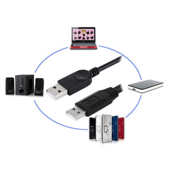 2 in 1 USB 2.0 Male to 2 Dual USB Male Cable for Computer / Laptop, Length: 50cm, USB 2.0 AM to 2 USB 2.0 AM