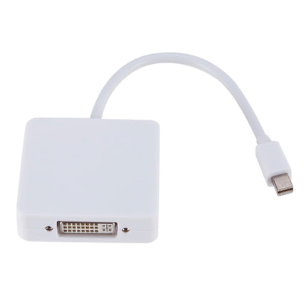 3 in 1 Mini DP Male to HDMI + VGA + DVI Female Square Adapter, Cable Length: 18cm