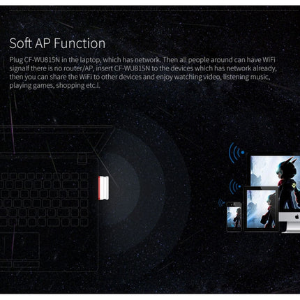 COMFAST CF-WU815N 150Mbps Mini Wireless USB 2.0 Free Driver WiFi Adapter External Network Card