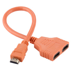 30cm HDMI Male to Dual HDMI Female 1.4 Version Cable Connector Adapter