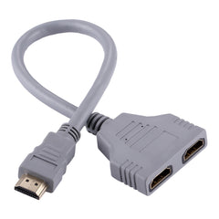 30cm HDMI Male to Dual HDMI Female 1.4 Version Cable Connector Adapter