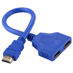 30cm HDMI Male to Dual HDMI Female 1.4 Version Cable Connector Adapter