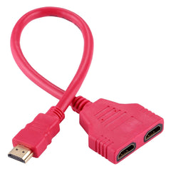 30cm HDMI Male to Dual HDMI Female 1.4 Version Cable Connector Adapter