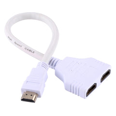 30cm HDMI Male to Dual HDMI Female 1.4 Version Cable Connector Adapter