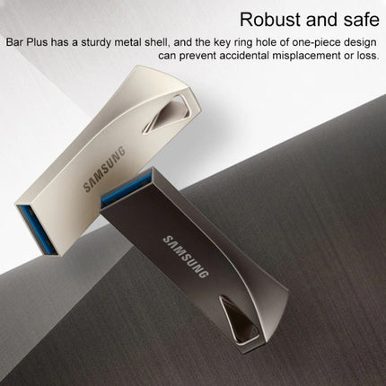 Original Samsung BAR Plus 128GB USB 3.1 Gen1 U Disk Flash Drives(Champagne Silver), 128GB