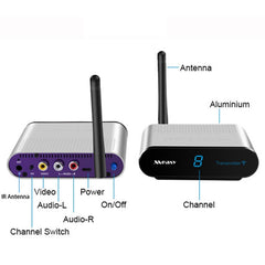 Measy AV220 2,4 GHz Kabelloser Audio-/Video-Sender und -Empfänger, Übertragungsdistanz: 200 m, UK-Stecker, AV220