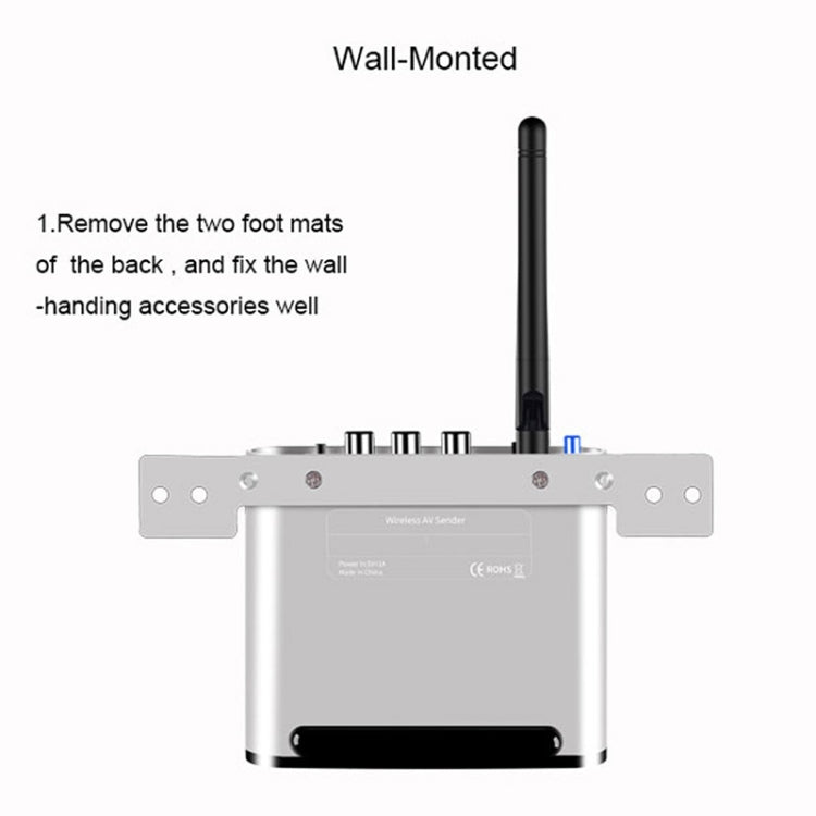 Measy AV220 2,4 GHz Kabelloser Audio-/Video-Sender und -Empfänger, Übertragungsdistanz: 200 m, UK-Stecker, AV220