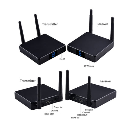 Measy FHD686-2 Full HD 1080P 3D 2.4GHz / 5.8GHz Wireless HD Multimedia Interface Extender 1 Transmitter + 2 Receiver, Transmission Distance: 200m, FHD686-2 (US Plug), FHD686-2 (AU Plug), FHD686-2 (EU Plug), FHD686-2 (UK Plug)