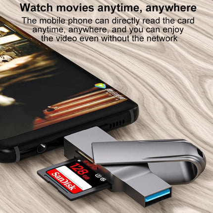 2 In 1 Multifunction USB-C / Type-C to USB 3.0 Card Reader, Type-C to USB 3.0