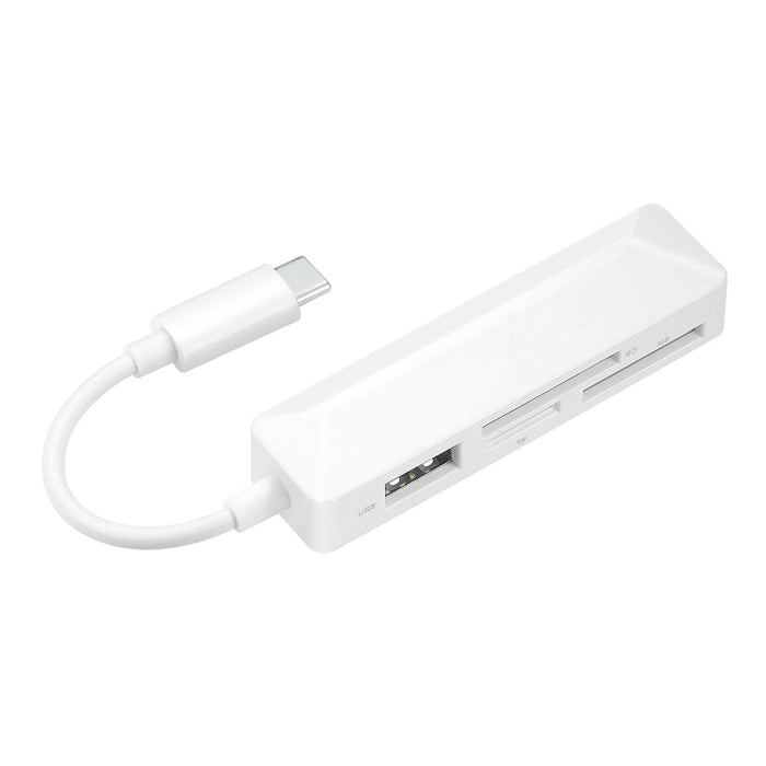 Lector de tarjetas multifunción 4 en 1 MS + SD + TF + USB2.0 para dispositivos tipo C, tipo C