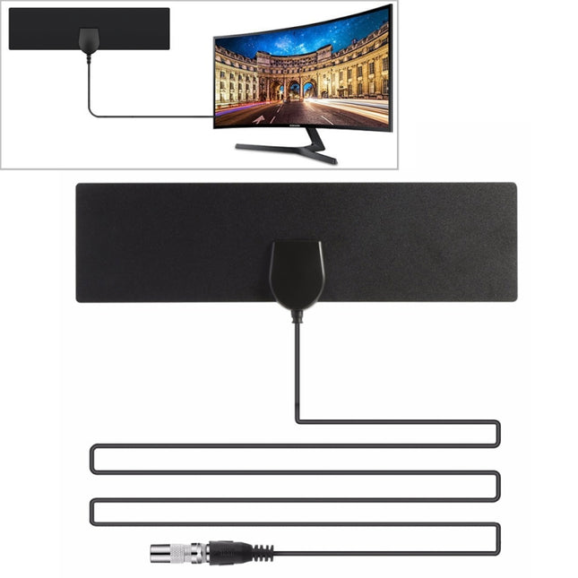 25 Miles Range 28dBi High Gain Amplified Digital HDTV Indoor Outdoor TV Antenna with 3.7m Coaxial Cable & IEC Adapter, 25 Miles 28dBi