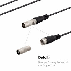 25 Miles Range 28dBi High Gain Amplified Digital HDTV Indoor Outdoor TV Antenna with 3.7m Coaxial Cable & IEC Adapter, 25 Miles 28dBi