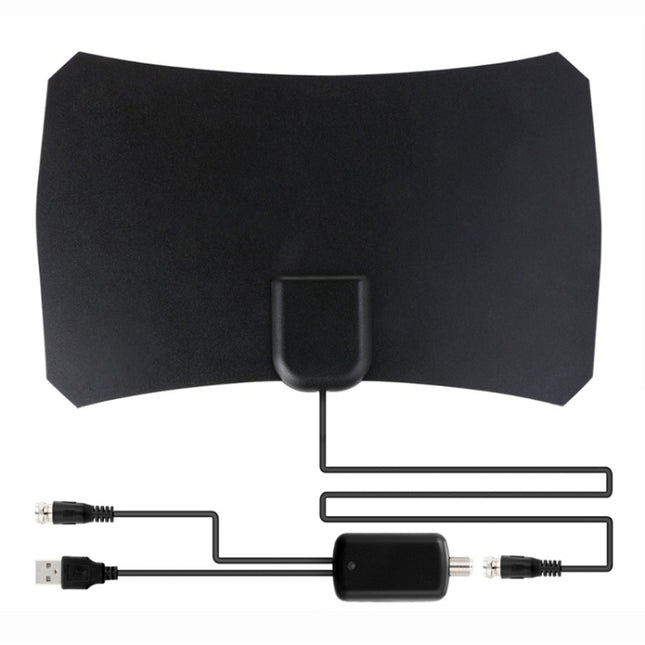 50 Miles Range 25dBi High Gain Digital Indoor HDTV Antenna with 3m Coaxial Cable, 50 Miles 25dBi Black