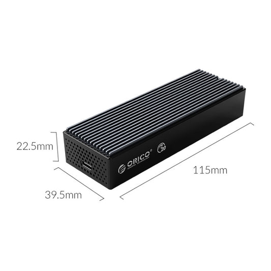 ORICO M2PVC3-G20-GY-BP USB3.2 20Gbps M.2 NVMe SSD Enclosure, M2PVC3-G20-GY-BP